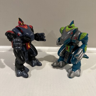 2002 Playskool Go-Bots Beast-Bot Dino-Bot Transformers Takara 5.5'' Lot Of 2
