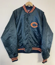 Vintage 80’s NFL Chicago Bears “Locker Line” Button-Up Jacket Size XL