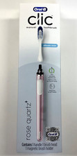 Oral-B Clic Manual Toothbrush Rose Quartz with Magnetic Brush Holder 80 Reusabl
