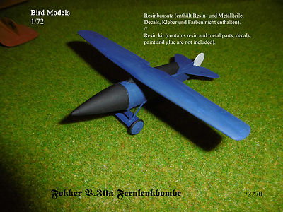 Fokker V.30a Steering Bomb WW1 Project 1/72 Bird Models Resin Kit / Resin Kit