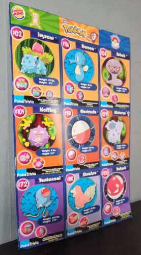 Pokemon 1999 Nintendo Burger King Uncut Sheet Lot Of Master Trainer Trading Card - Picture 3 of 7