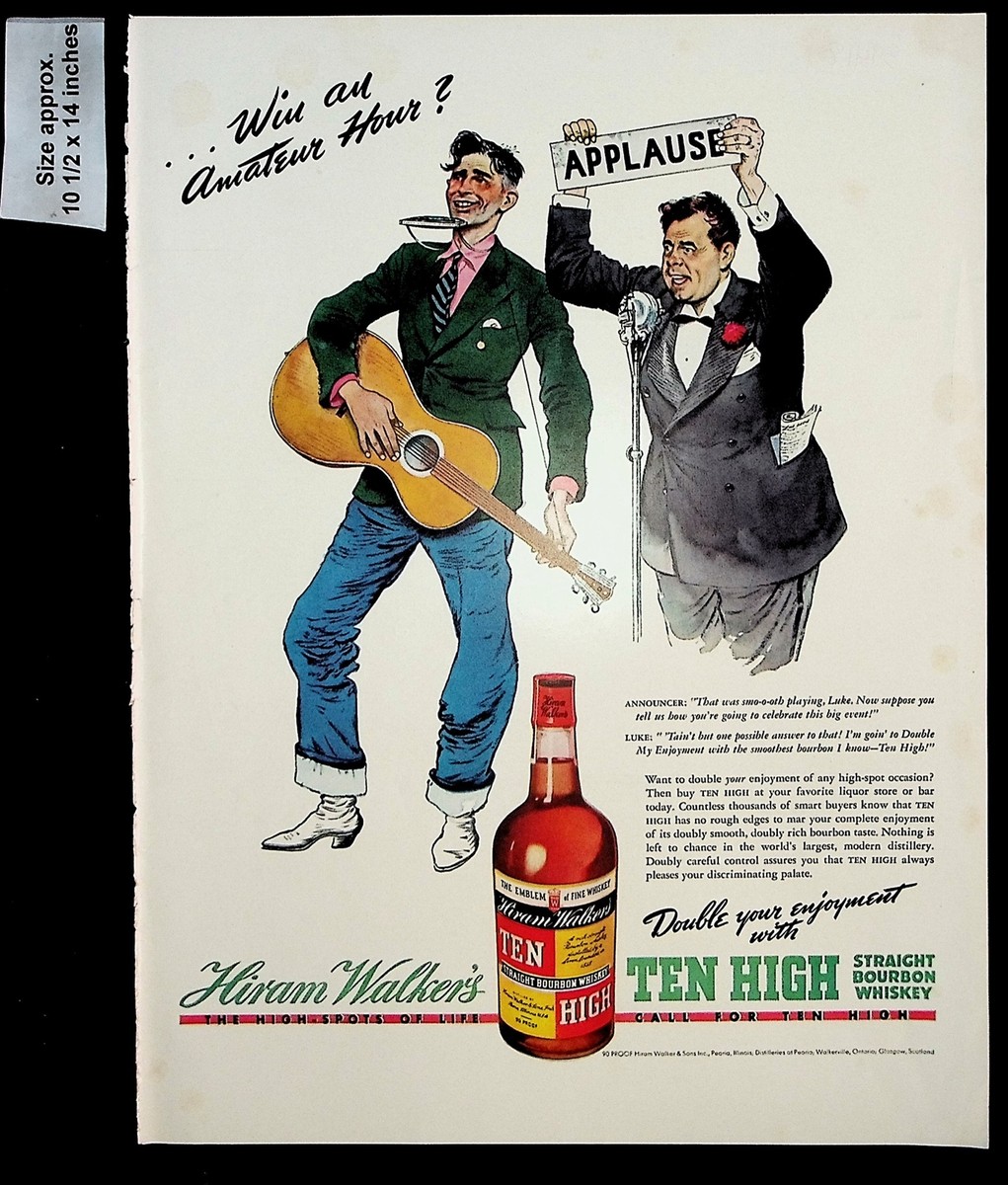 ウイスキー Hiram Walker's Ten High Ten 10 Years Old Hiram Walker's - Ten High Ten| Whisky Auction | Whisky Hammer
