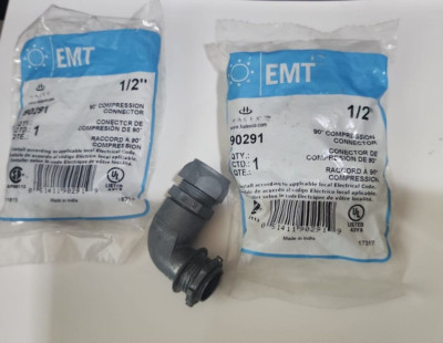 EMT Halex 90291 1/2" 90° Compression Connector ~ LOT OF 3 | eBay