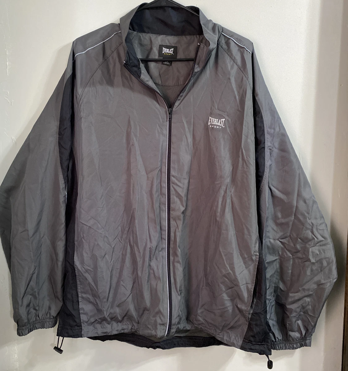 EVERLAST SPORT Full Zipper Windbreaker Jacket Men s Large Gray 2