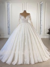 Las mejores ofertas en Vestidos de Novia Escote en v con cuentas