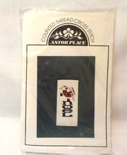 NEW Sealed Package ASTOR PLACE Santa NOEL Cross Stitch Kit w/Heart Metal Hanger