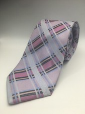 Steven Land Big Knot Purple and Blue Geometric Triangle Men's Tie.