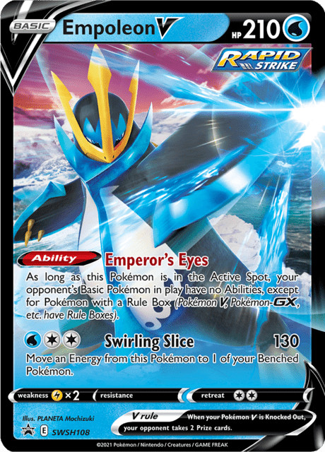 Empoleon V SWSH108 Holographic Black Star Promo Pokemon TCG Near Mint
