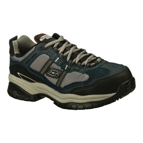 skechers for work men's soft stride steel toe work shoe
