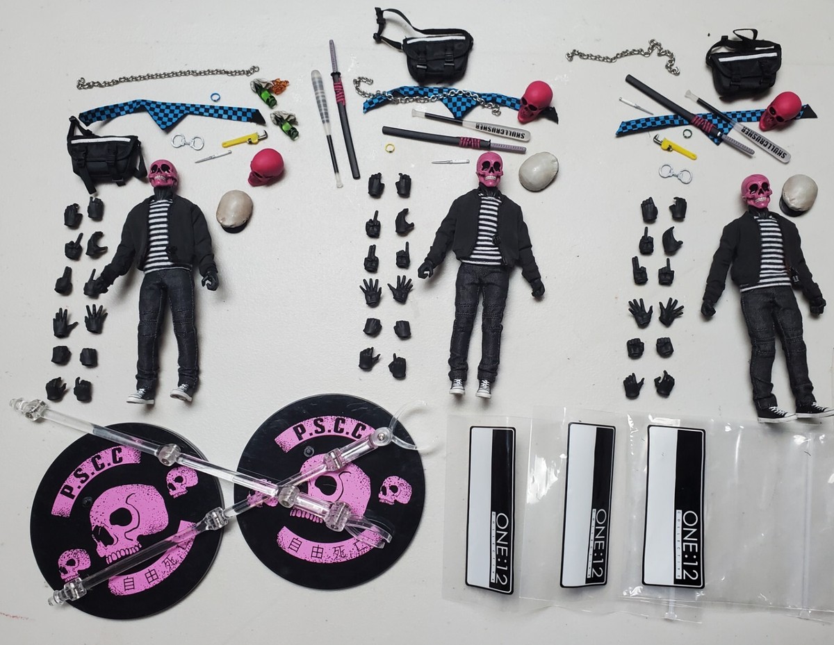 Mezco One:12 RUMBLE SOCIETY PINK SKULLS CHAOS CLUB PSCC