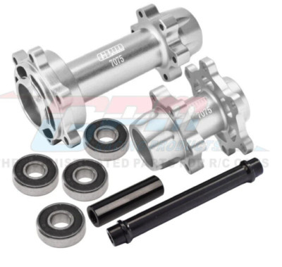 For 1/4 Losi Promoto Bike FRONT & REAR WHEEL HUBS Metal Upgrade #MX0067 -SILVER-