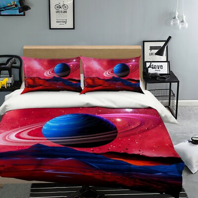 3D Blue Planet ZHUA299 Bed Pillowcases Quilt Duvet Cover Set Queen King Zoe