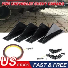 For Chevrolet Chevy Camaro Rear Bumper Diffuser Shark Fins Spoiler Lip Splitter
