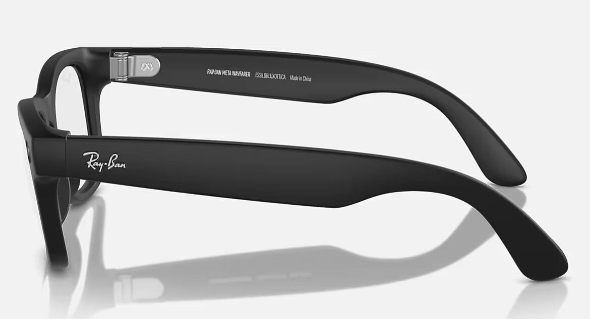 RAY-BAN Meta Wayfarer 4008 Sunglasses MATTE Black