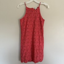 monteau dress pink Floral Lace Summer Size S Embroidered Crochet Lace