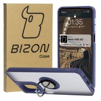 HandyhüLle Mit Fingergriff FüR Motorola Moto G55 5G Bizon Case Cover Dunkelblau