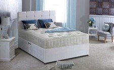 Pocket spring mattress divan bed set.Pocketed sprung matress, storage bed
