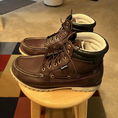 Timberland 36547 Brown Men's US12M Padded Leather Moc Toe Boots | eBay