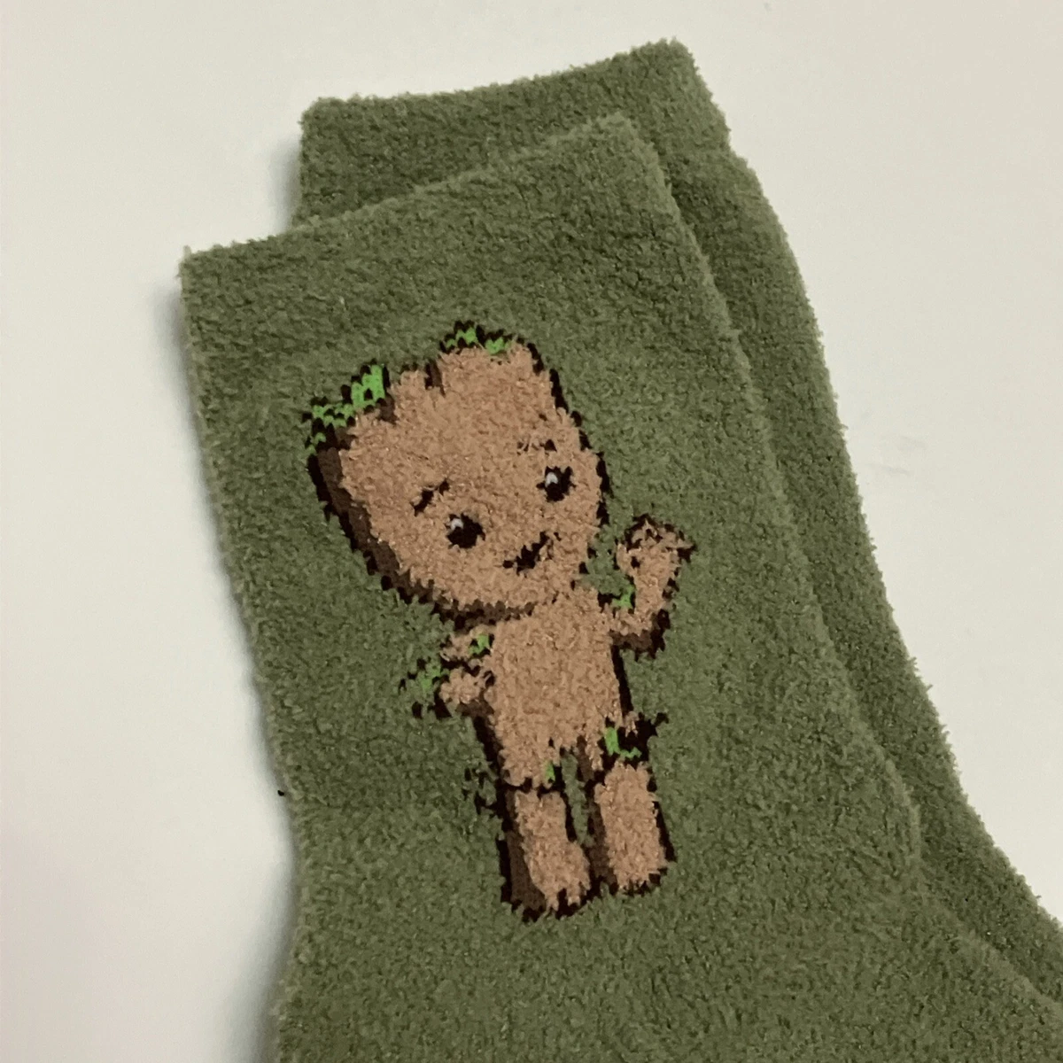 Calcetines Primark Baby Groot Acogedores EE. UU. 6-10 Marvel Guardianes Galaxia Disney Verde Nuevos