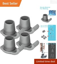 Durable 4 Pack Walker Ski Glides - Compatible with Standard Walkers  Floors
