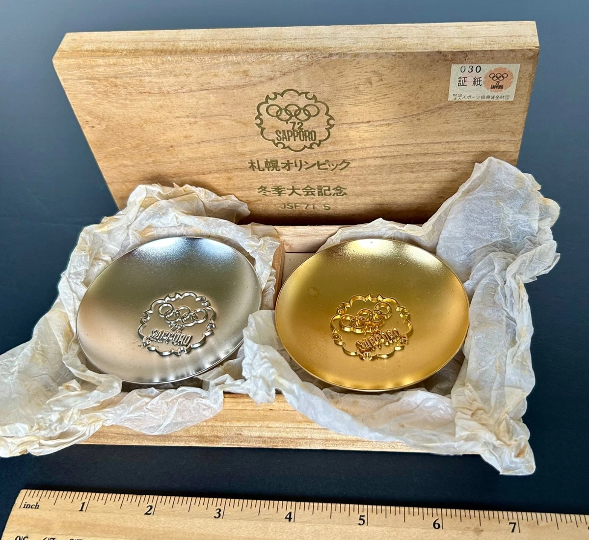 Gold Olympics Fan Apparel and Souvenirs Sapporo 1972 Event for