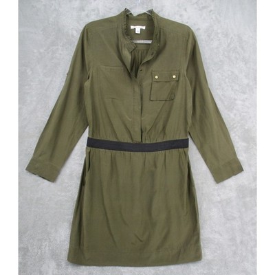 Banana Republic Shirt Dress Womens 8 Silk Olive Green Pockets Office Career | eBay Banana Republic Shirt Dress Womens 8 Silk Olive Green Pockets Office Career | eBay
