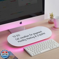 TSJ OFFICE Glass Desktop Whiteboard - 17 X 7 Inches Small Dry Erase Board wit