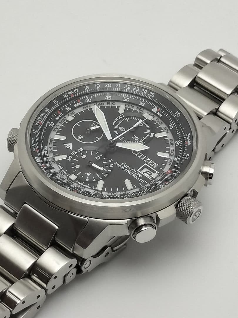 CITIZEN PROMASTER H800 Radio Solar Chronograph 1.61in Case 8.07in Wrist image 5
