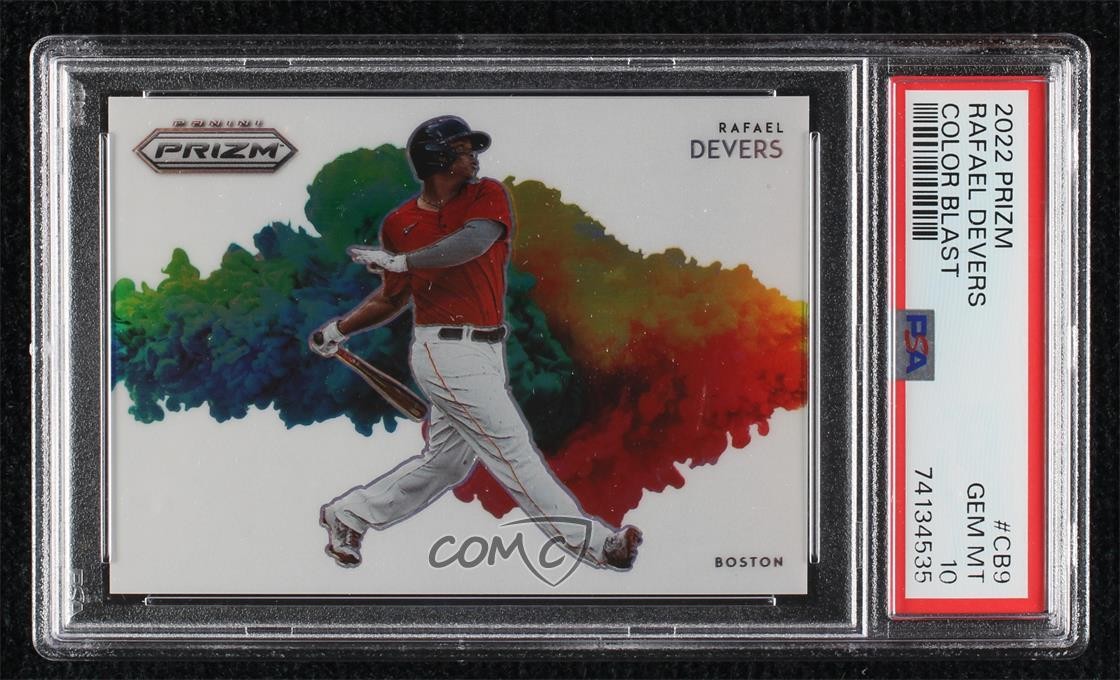 2022 Panini Prizm Color Blast Rafael Devers #CB-9 PSA 10 GEM MT 15zx