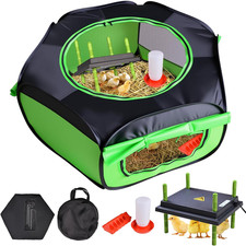 Chicken Brooder Box Starter Kit with Heating Plate, Feeder, and Waterer