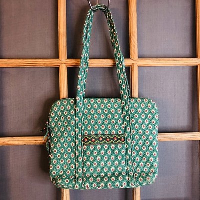 Vera Bradley Tote ''110 Travel Tote Bag'' Greenfield Green Floral Shoulder