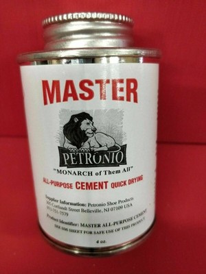 Master All Purpose Cement 4oz Brush-In-Can, Shoe Glue Contact Cement For Repair