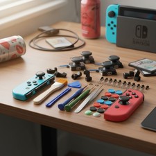 Complete 48-Piece Joycon Repair Kit for Nintendo Switch - Metal Buckles Included