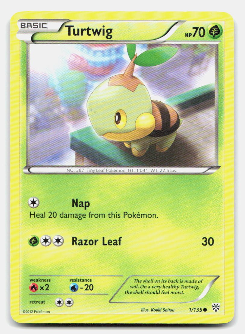 Turtwig 1/135 Common Plasma Storm Pokemon NM