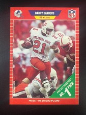 Barry Sanders 1989 Pro Set #494 Rookie RC Detroit Lions HOF NM