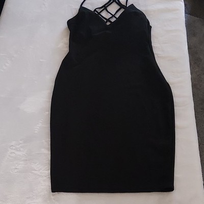 strappy v neck bodycon dress Diamontina - Strappy V-Neck Faux Leather Mini Bodycon Dress