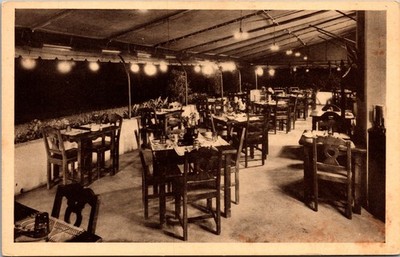 Latch String Inn Miami Florida Outdoor Dining Restaurant Postcard