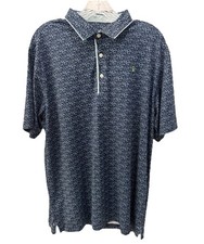 PUMA Cloudspun Golf Polo Shirt Men L UPF 40 Stretch Performance Navy Branch NWT