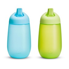 Munchkin  Simple Clean  Toddler Sippy Cups, Spill Proof, 10 Ounce, Blue/Green