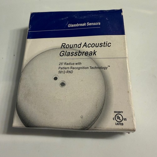 Interlogix 5812-RND Round Acoustic Glassbreak Detector 25ft Radius White