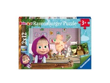 Ravensburger - Puzzle 2x12 Pezzi Masha e Orso | Puzzle Bambini 3 Anni | Dim LEsl