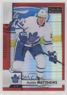 2017-18 O-Pee-Chee Platinum Red Prism 182/199 Auston Matthews #25 1o3