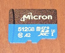 Micron micro SD 512GB Industrial blue camera storage microsd 