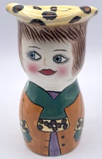Ganz Bella Casa by Susan Paley Mini Vase Whimsical Hand Painted Decor 4" EMILY