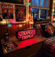 Image of Stranger Things Lightbox | Black and Red LED Night Light ST logo lamp
