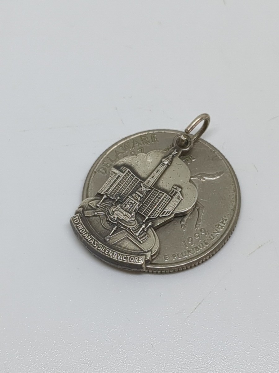 Vintage Sterling Silver 925 Indiana Silent Victors Charm View 2