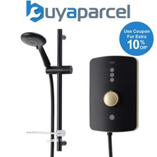 Triton Amala Metallic 8.5kW Brushed Brass Electric Shower Matt Black Finish