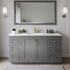 Wyndham Collection WCF292966S-QTZ-UNSMXX Miranda 66" - Dark Gray / Giotto Quartz