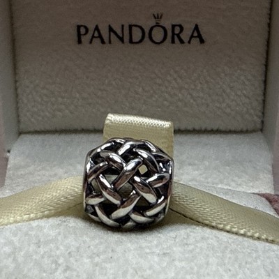 41A NWOT AUTH PANDORA SS FOREVER ENTWINED CHARM #790973 RETIRED!