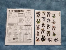 Battletech Reinforcements Record Sheet Book #1 and Die Cuts CAT35RS1 & CAT35RE1